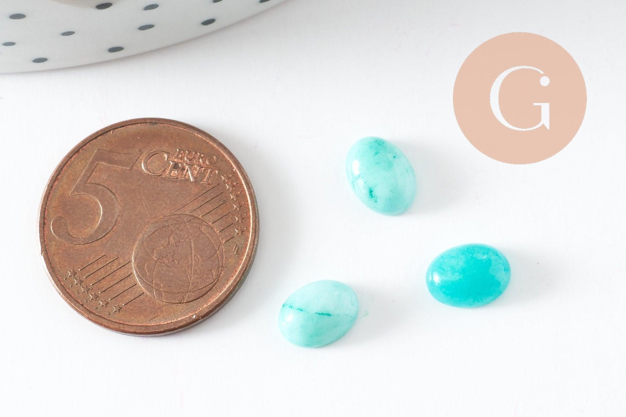 Gingerlily Cabochon ovale G10528 8x6mm jade turquoise x1