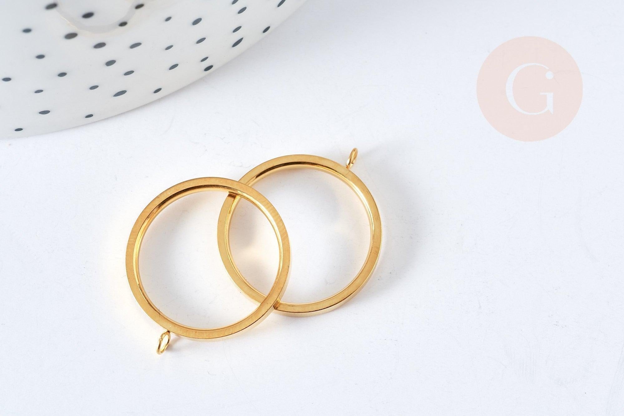 Gingerlily Apprêts DIY G8444 support bague doré acier 17,3mm