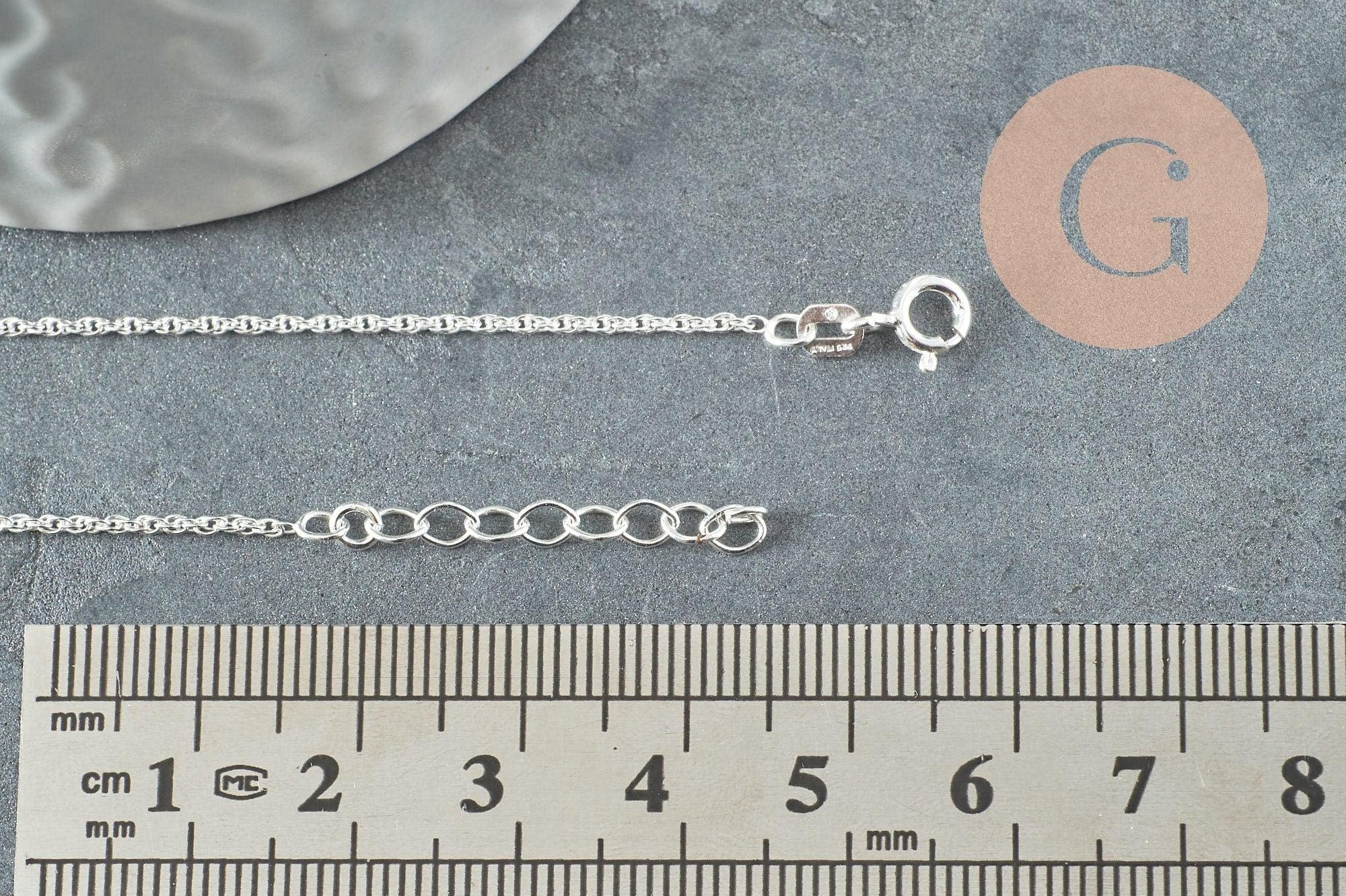 Gingerlily Chaînes pour bijoux DIY cheville argent 925 24cm x1