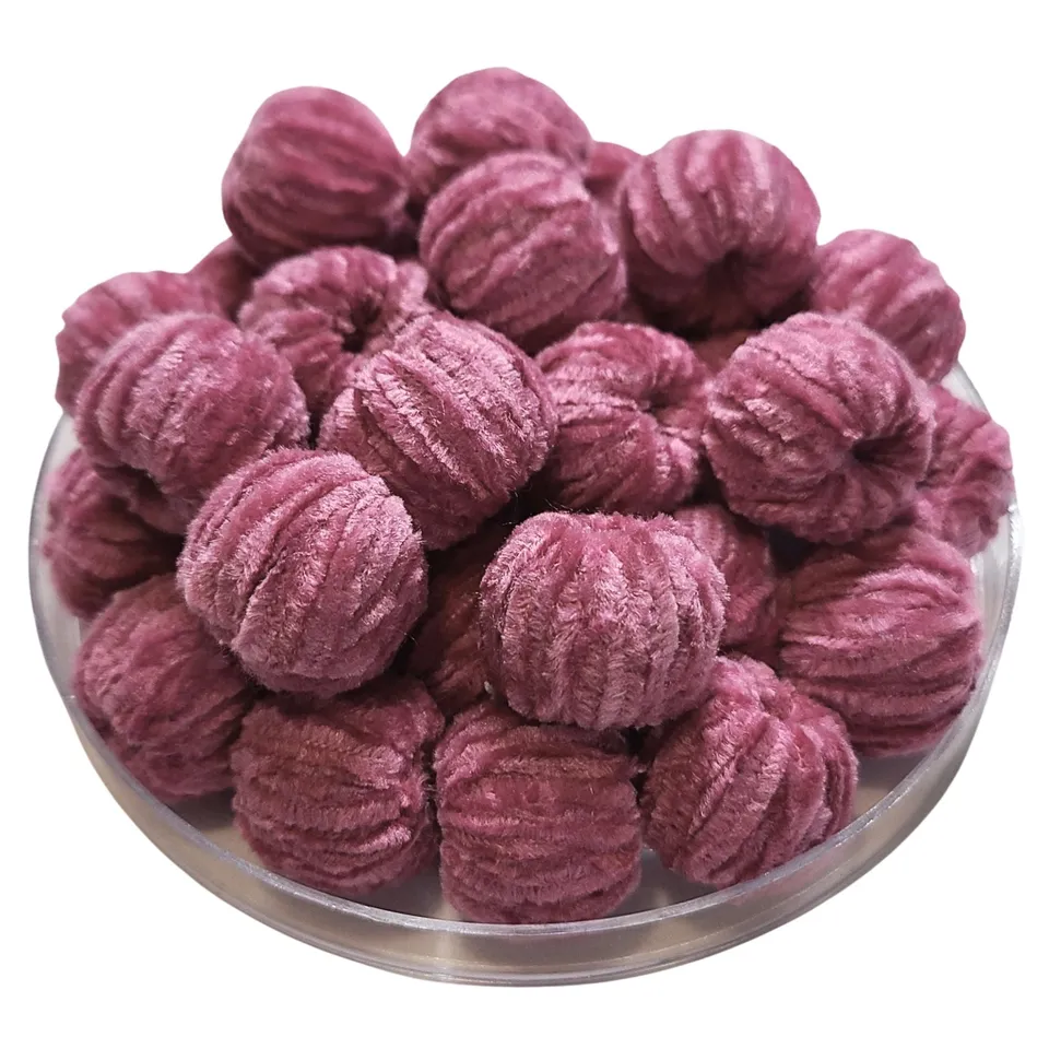 ARTSHOP Chouchous Balls perle velours rose 16 mm x1