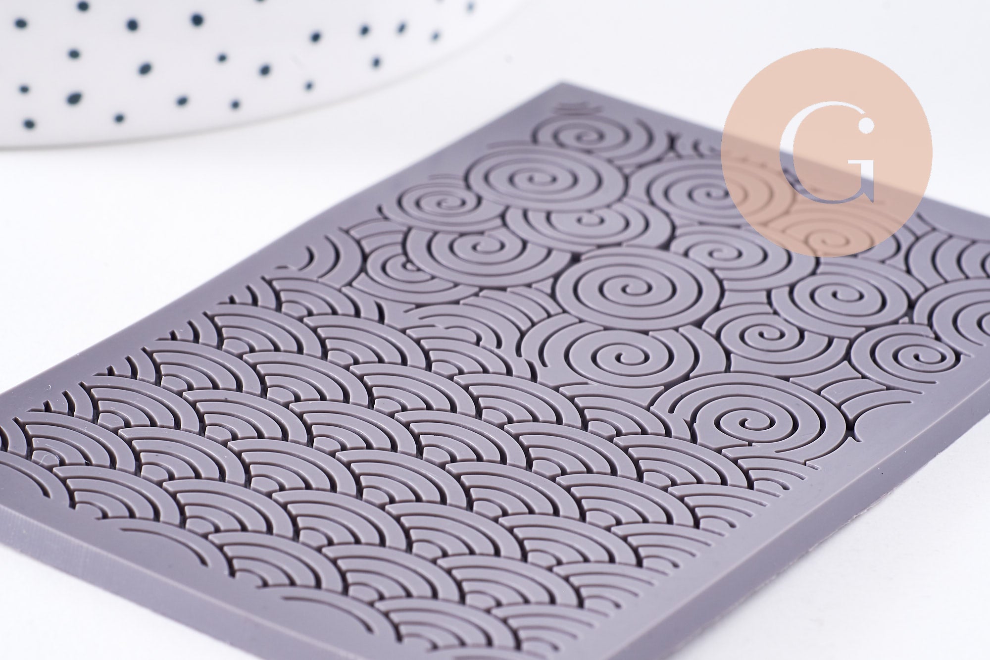 Gingerlily Pâte polymère G10676 tapis texture spirales 65x100mm
