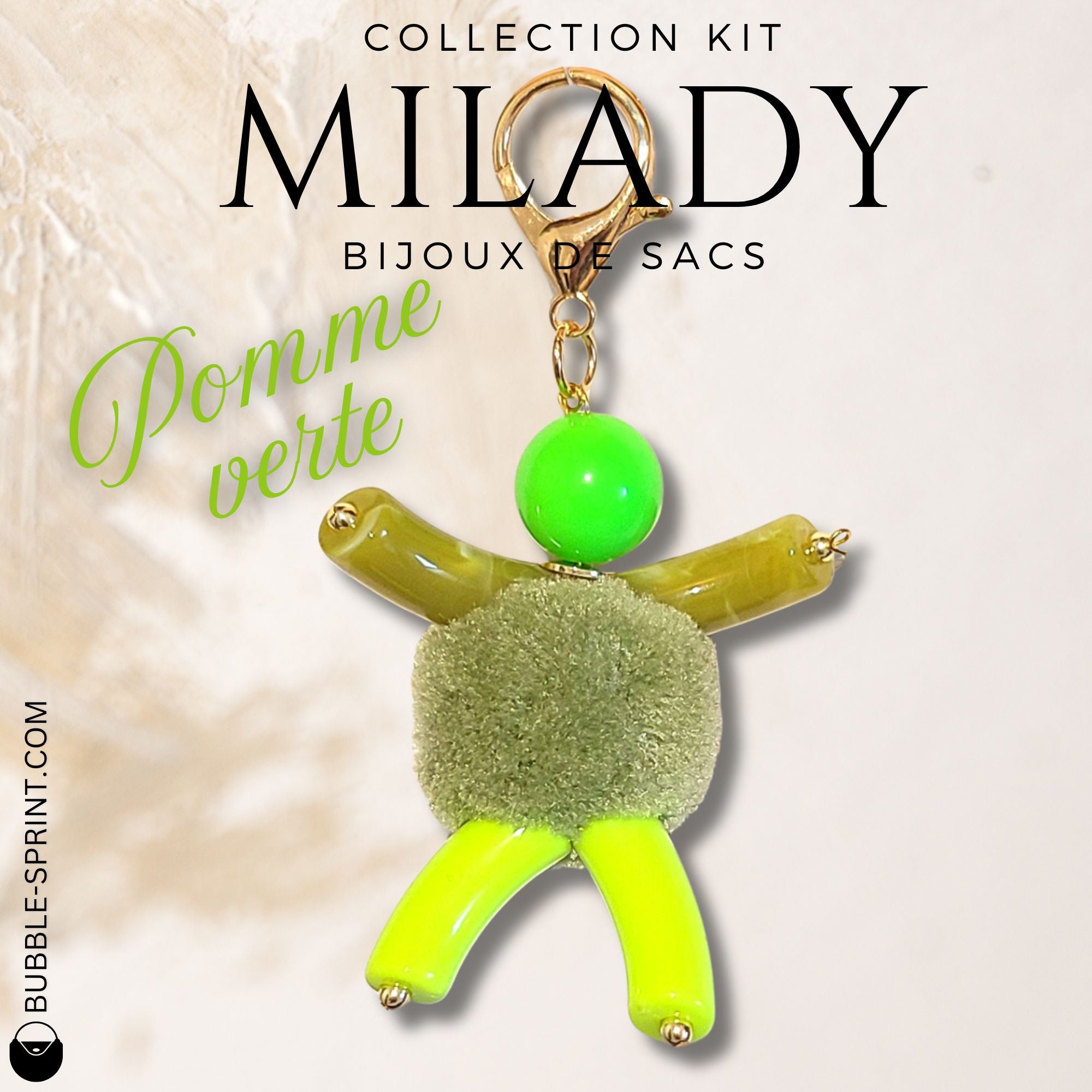ARTSHOP Bijoux de Sacs 2 kit Milady pomme verte