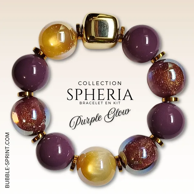 ARTSHOP SPHERIA Purple Glow kit bracelet à monter