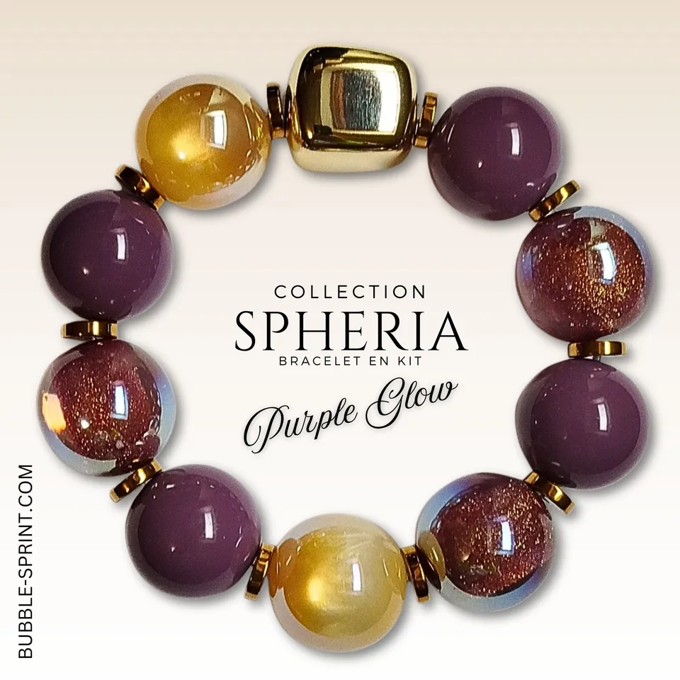 ARTSHOP SPHERIA Purple Glow kit bracelet à monter