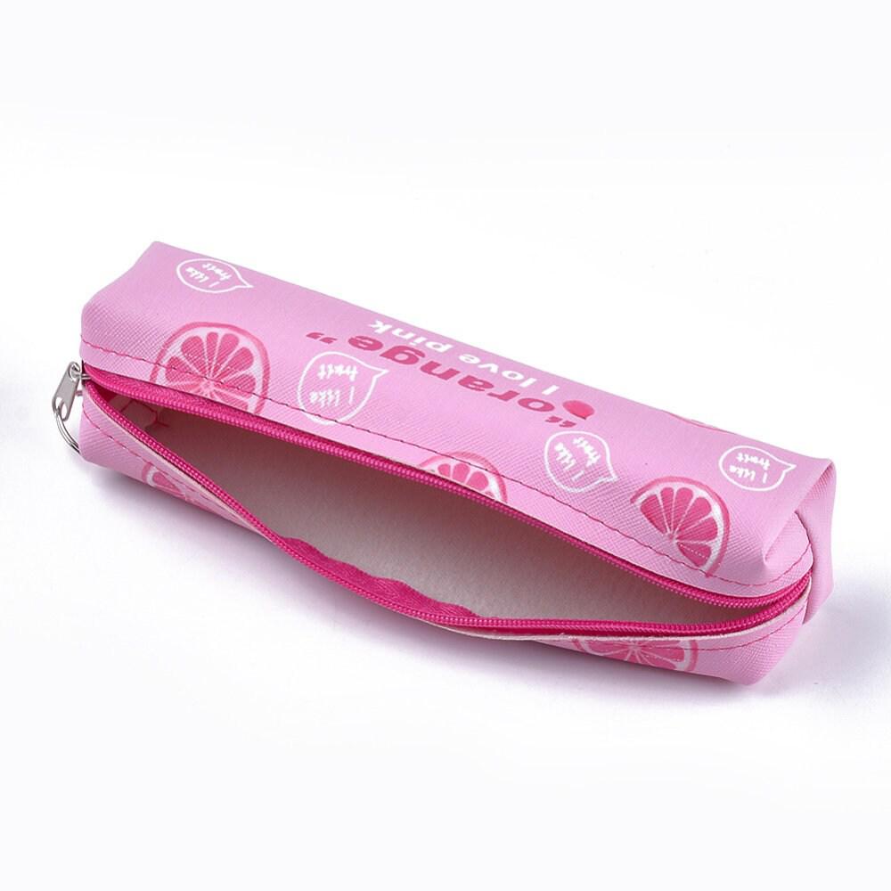 Gingerlily trousse stylos rectangulaire fruit 20cm rose
