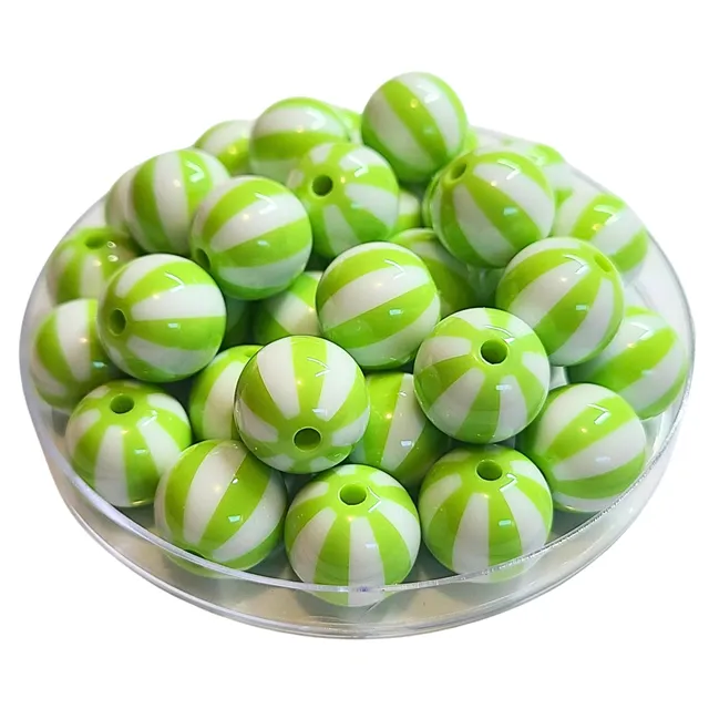 ARTSHOP Boules 16MM 214 perle rayée anis x15