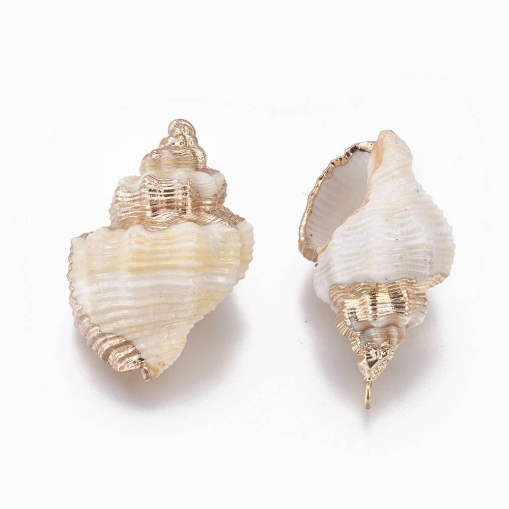 Gingerlily G2391 pendentif coquillage doré 29-36mm x1