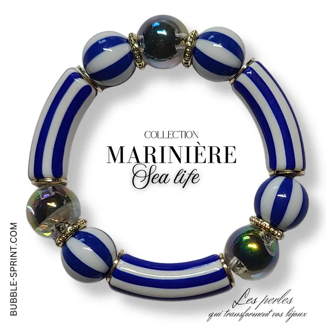 ARTSHOP Marinière Sea Life kit bracelet à faire 5,5cm