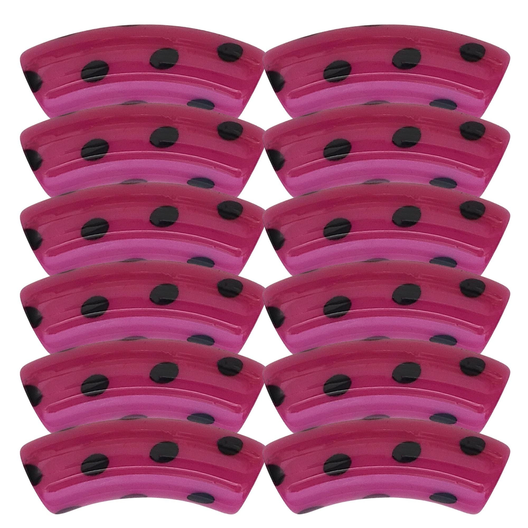 ARTSHOP Tubes DESIGN 405 tube incurvé 12mm pois rose violine