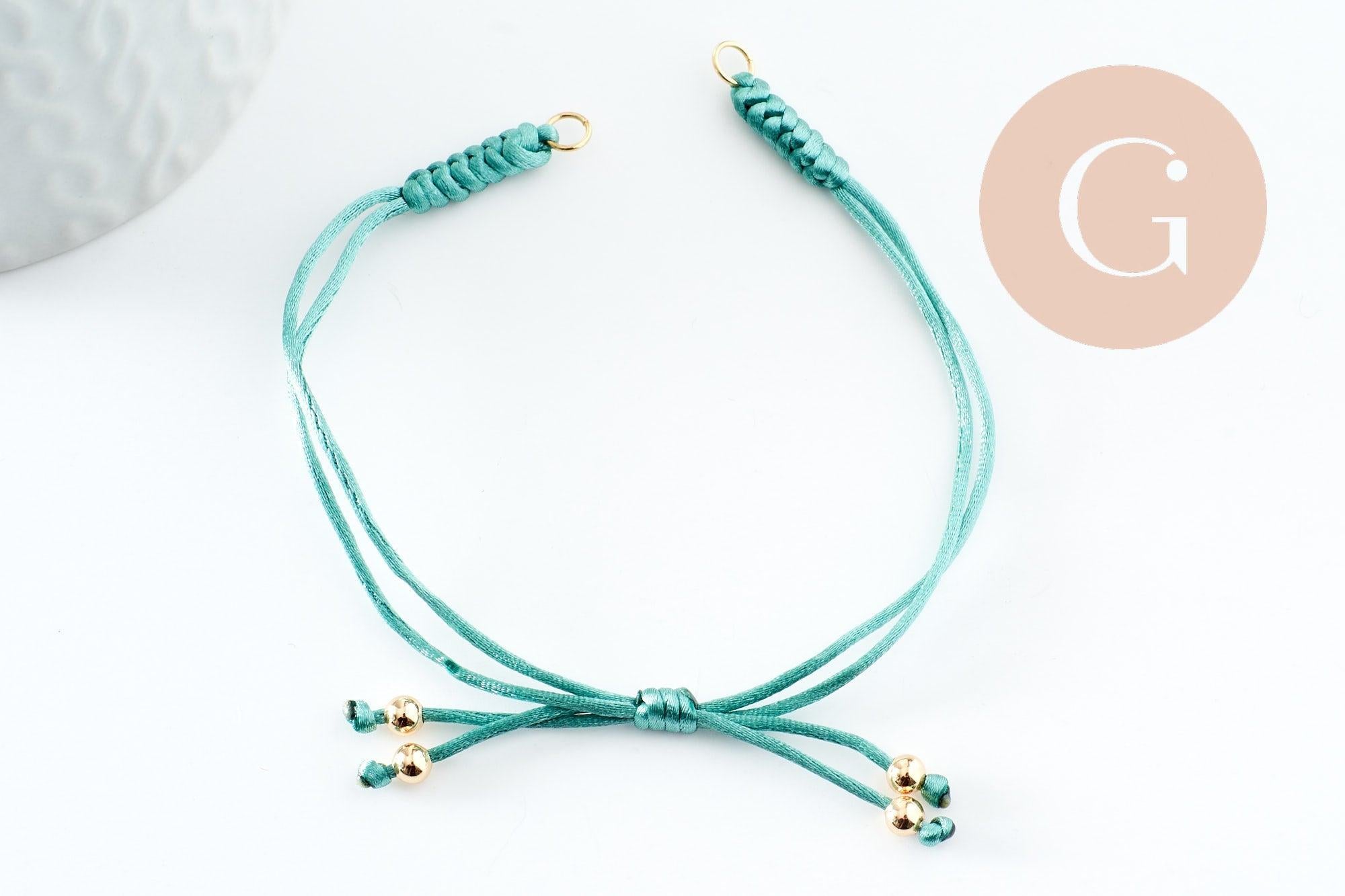 Gingerlily G9575 bracelet cordon polyester réglable rouge 24,5cm