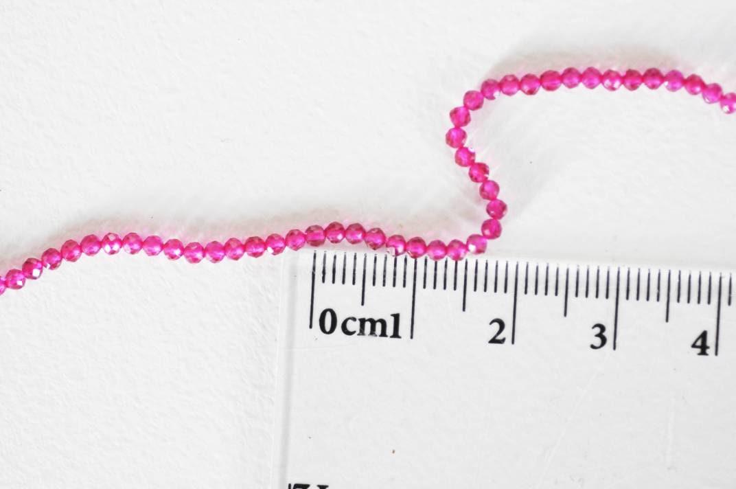 Gingerlily Perles rubis 2mm fil 160 perles facettées