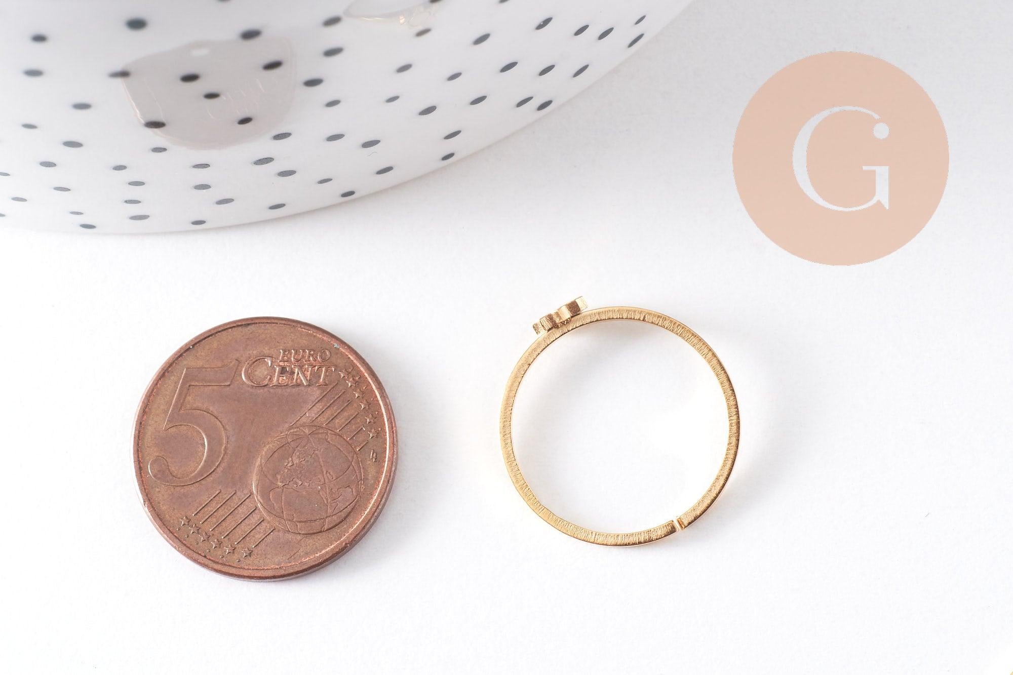 Gingerlily Apprêts G10356 bague soleil acier doré réglable