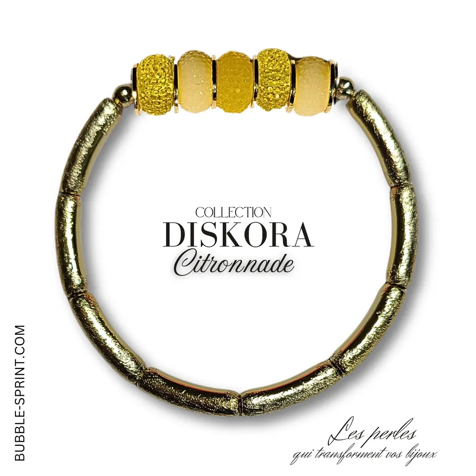 ARTSHOP DISKORA bracelet Citronnade kit à faire 5,8 cm