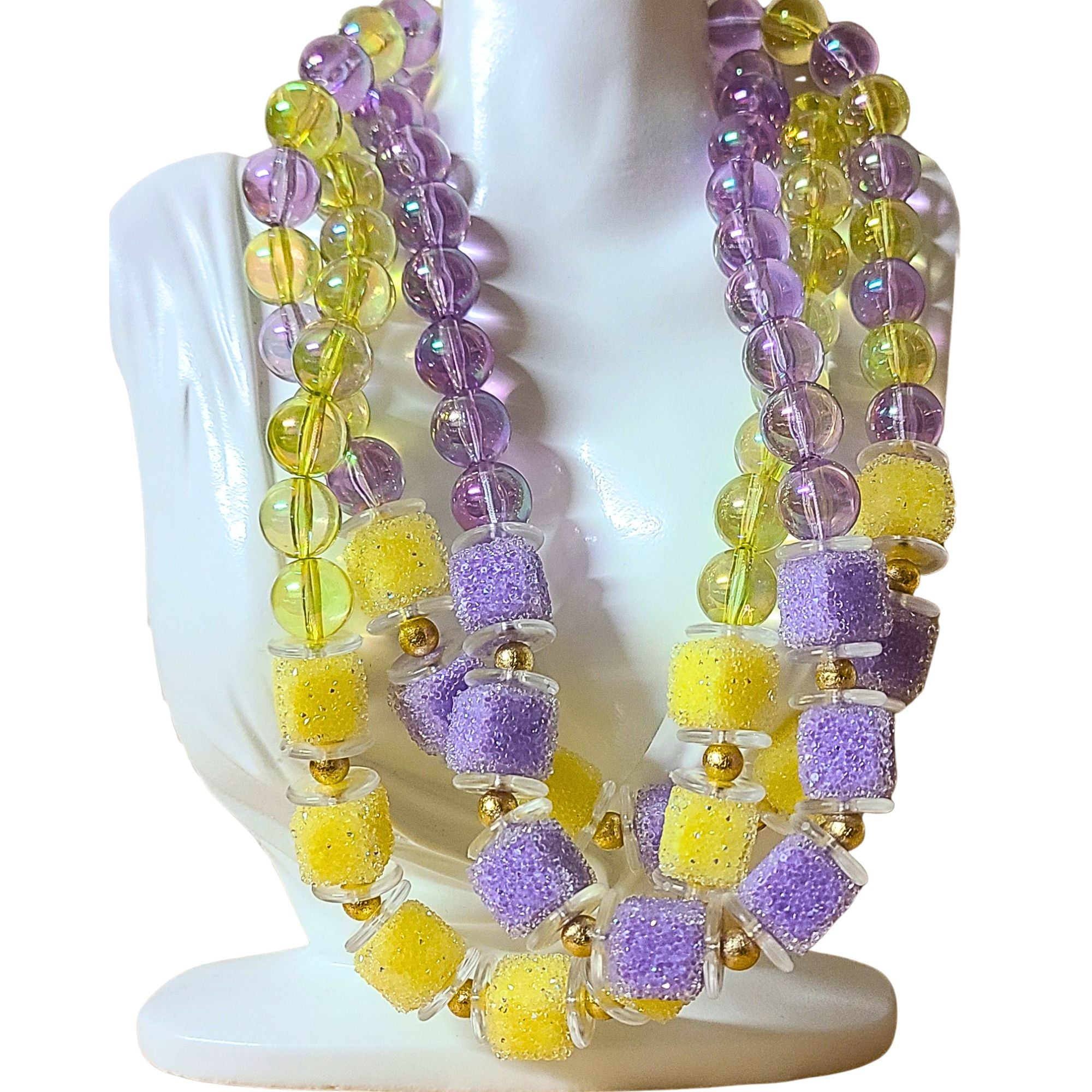 ARTSHOP Guimauve kit collier lilas cubes 50 cm