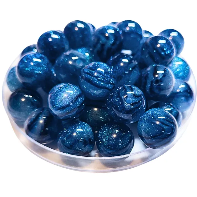 ARTSHOP Boules Glitters 310 Bleu perle 16MM x1 rayée