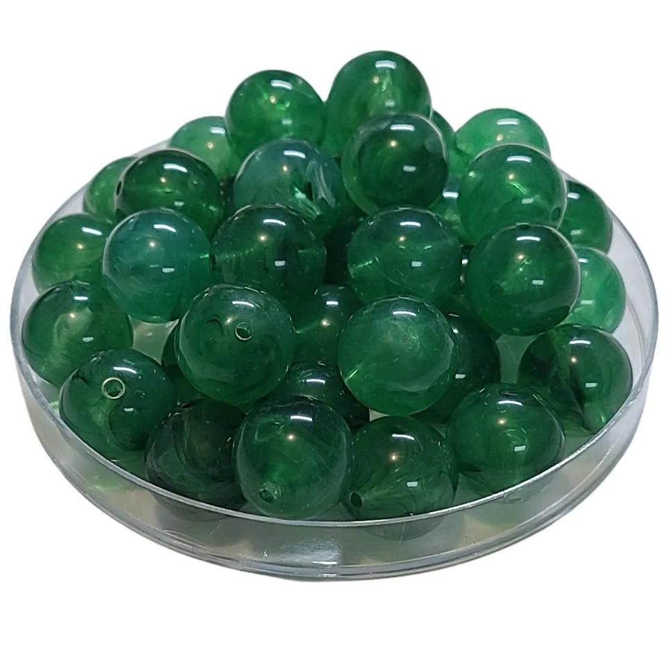 ARTSHOP Boules 16MM 374 perles vert gazon marbré x15
