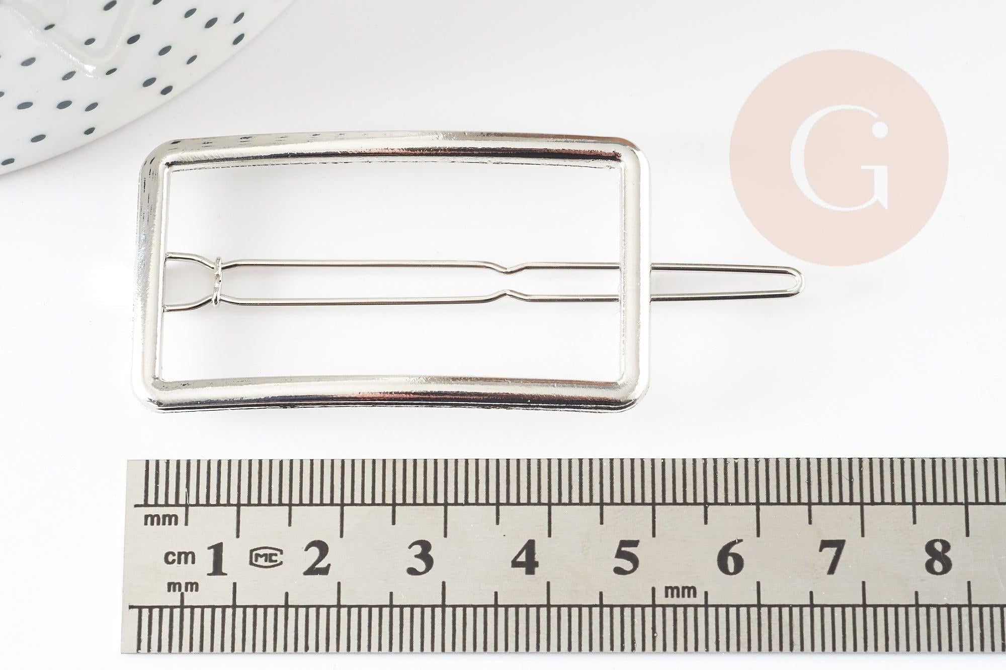 Gingerlily Support barrette clip rectangle platine 55mm G9315