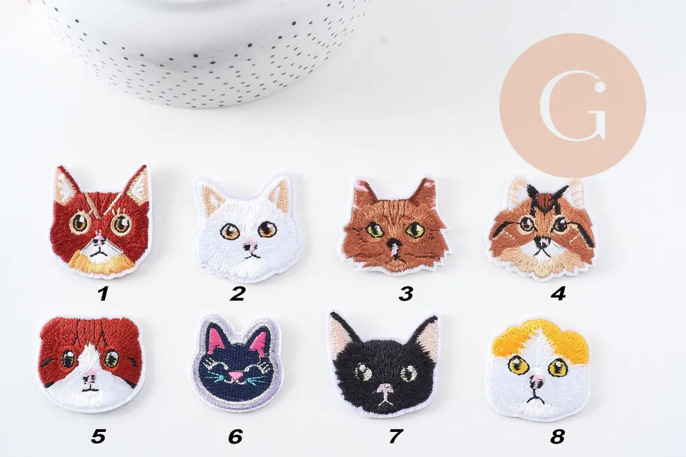 Gingerlily G10915 écusson brodé chat thermocollant style 1
