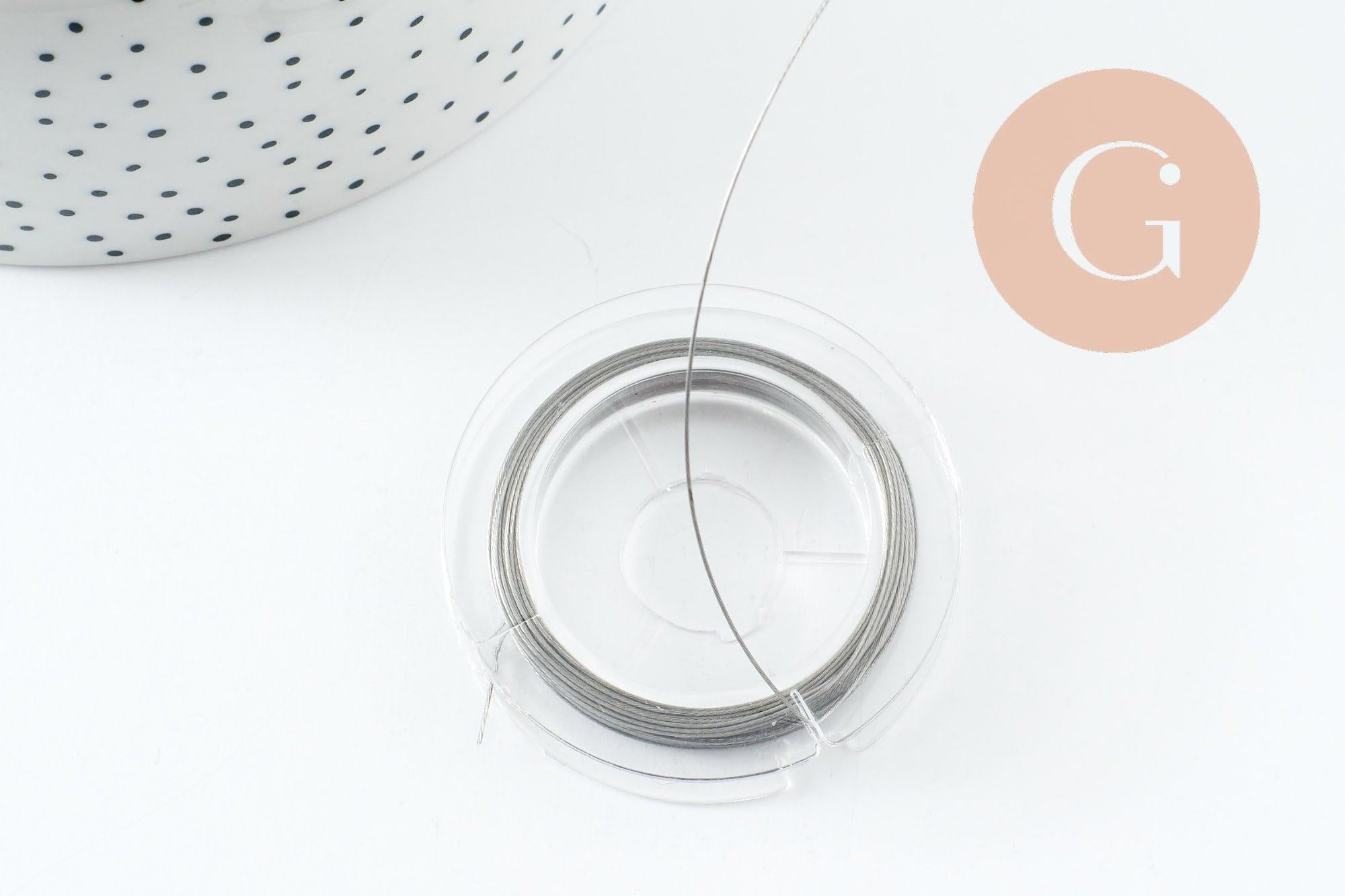 Gingerlily Fils DIY Fil câblé acier 0.38mm bobine 10m