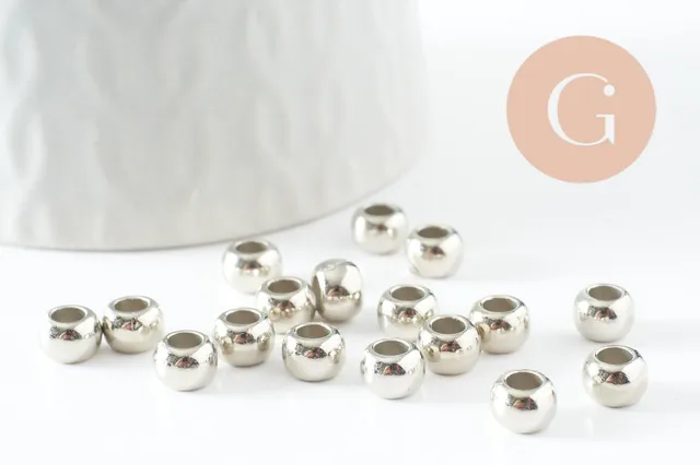 Gingerlily perle rondelle plastique platine 5x7mm 6g