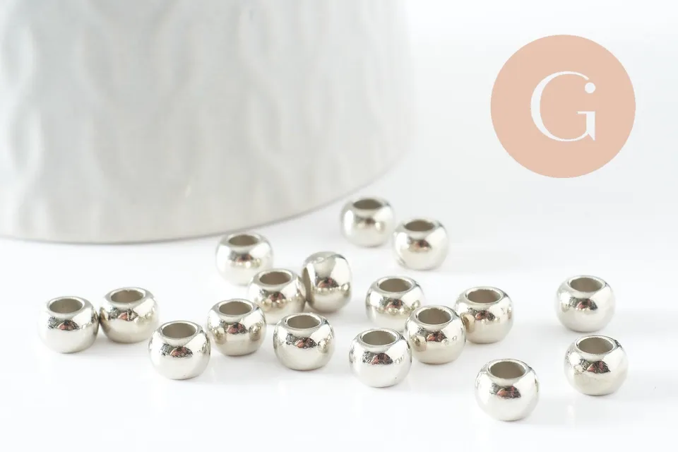 Gingerlily perle rondelle plastique platine 5x7mm 6g
