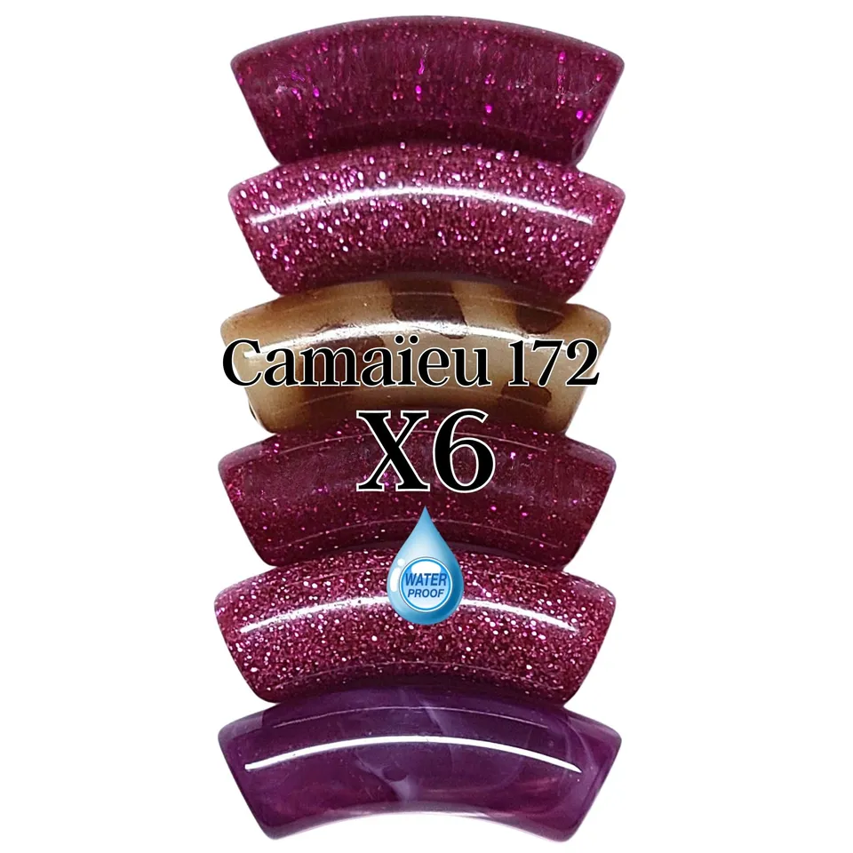 ARTSHOP Camaieux 172 lot 6 tubes incurvés 12 mm rose