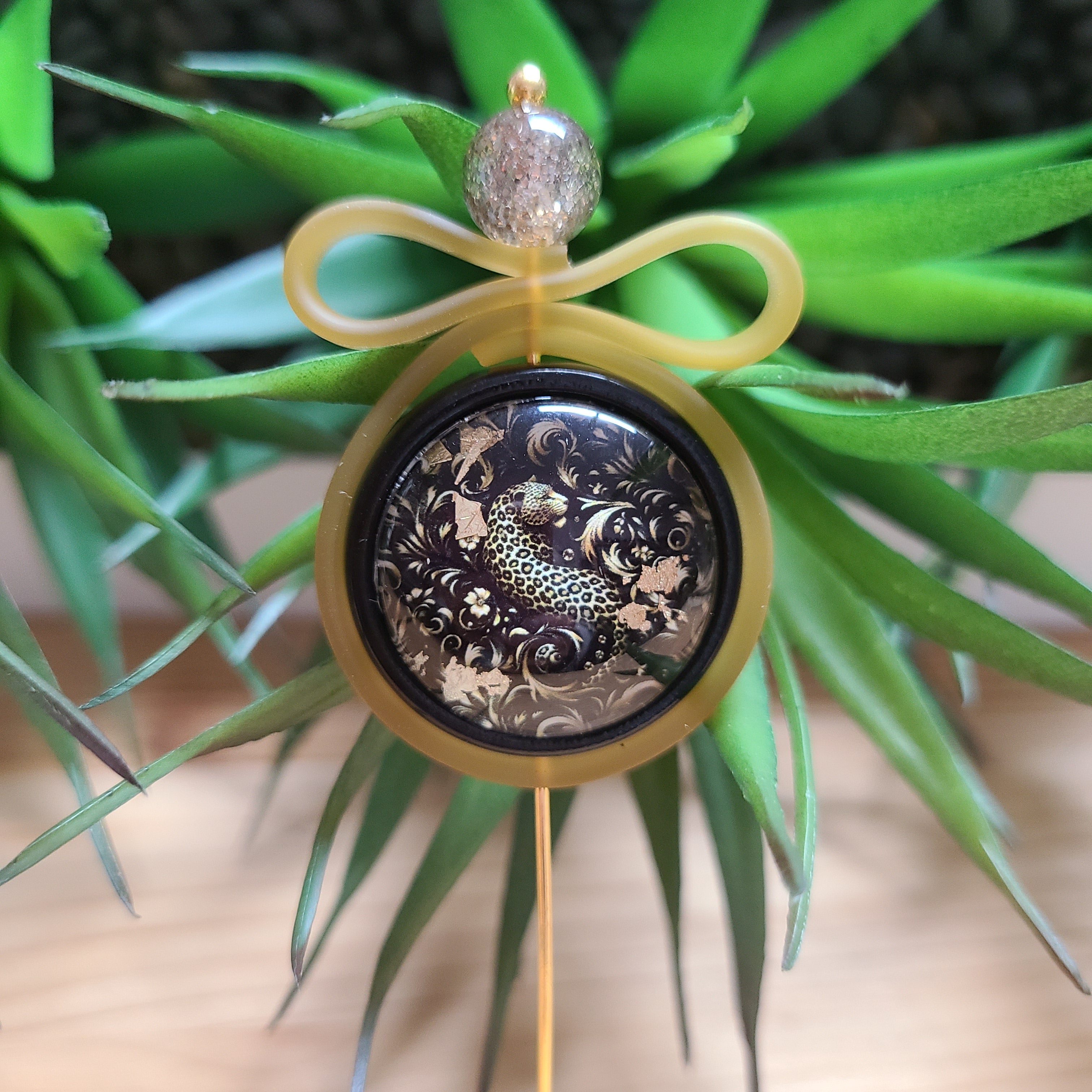 ARTSHOP Apprêts support cabochon double face 25mm citron x1