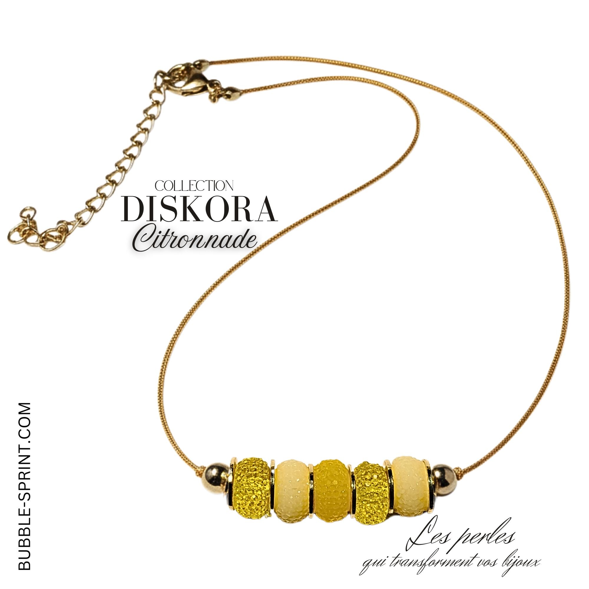 ARTSHOP DISKORA collier Citronnade kit acrylique ajustable