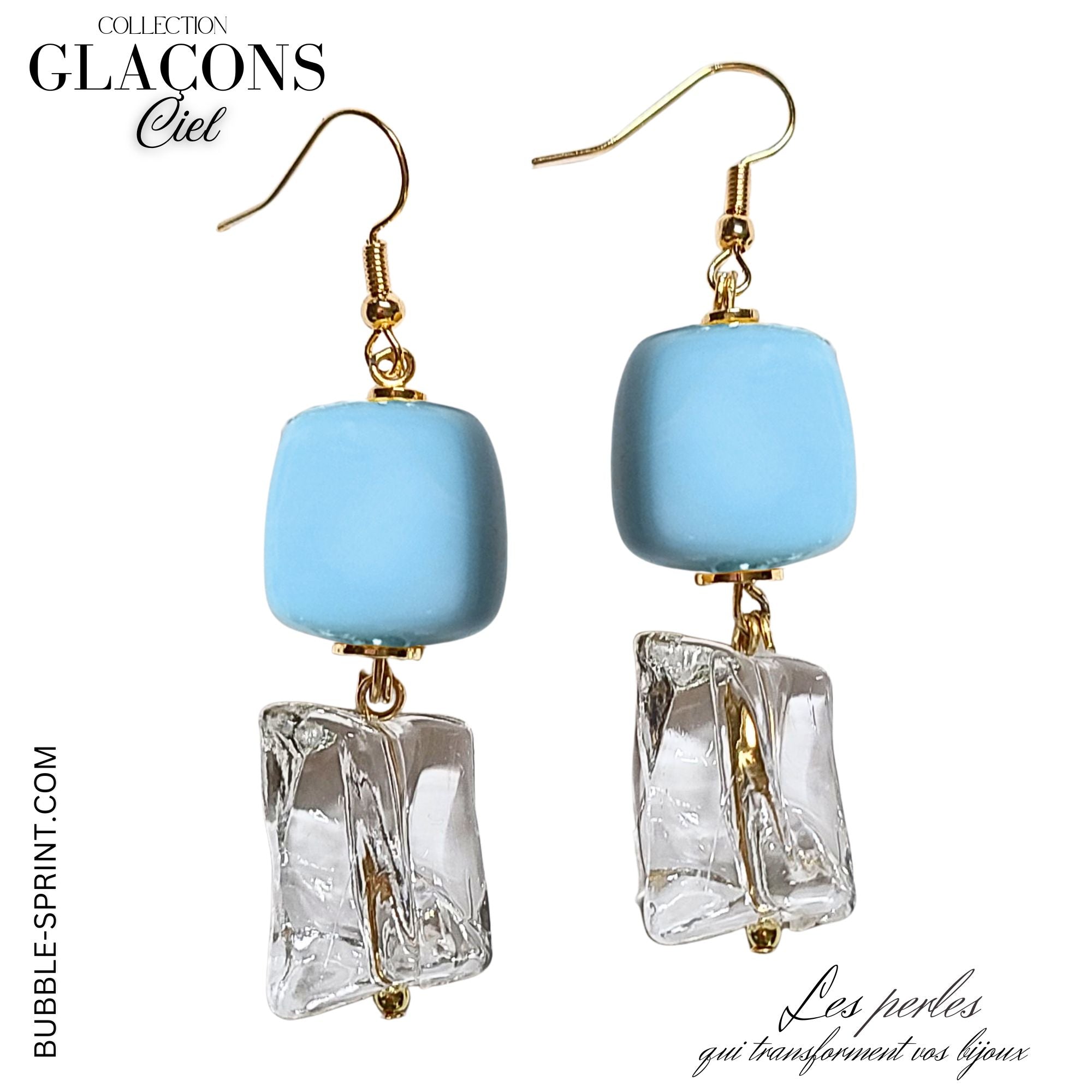 ARTSHOP Glaçons Boucles d'oreilles Ciel Kit 6CM
