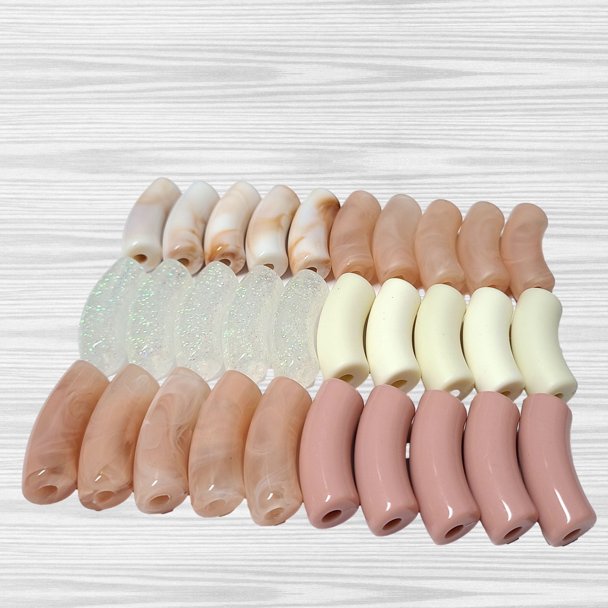 Artshop Camaieux 79 tubes incurvés blush 12 mm lot 30 rose