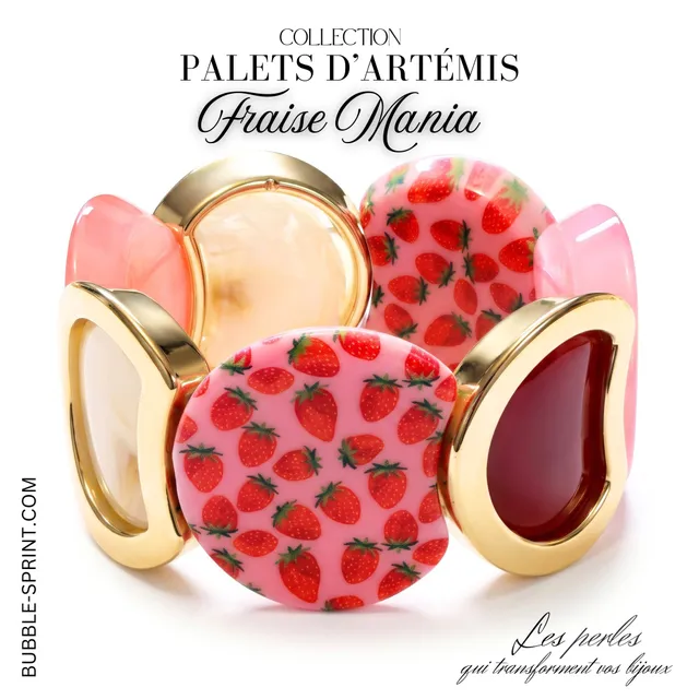 ARTSHOP Artemis Fraise Mania kit bracelet acrylique sablé