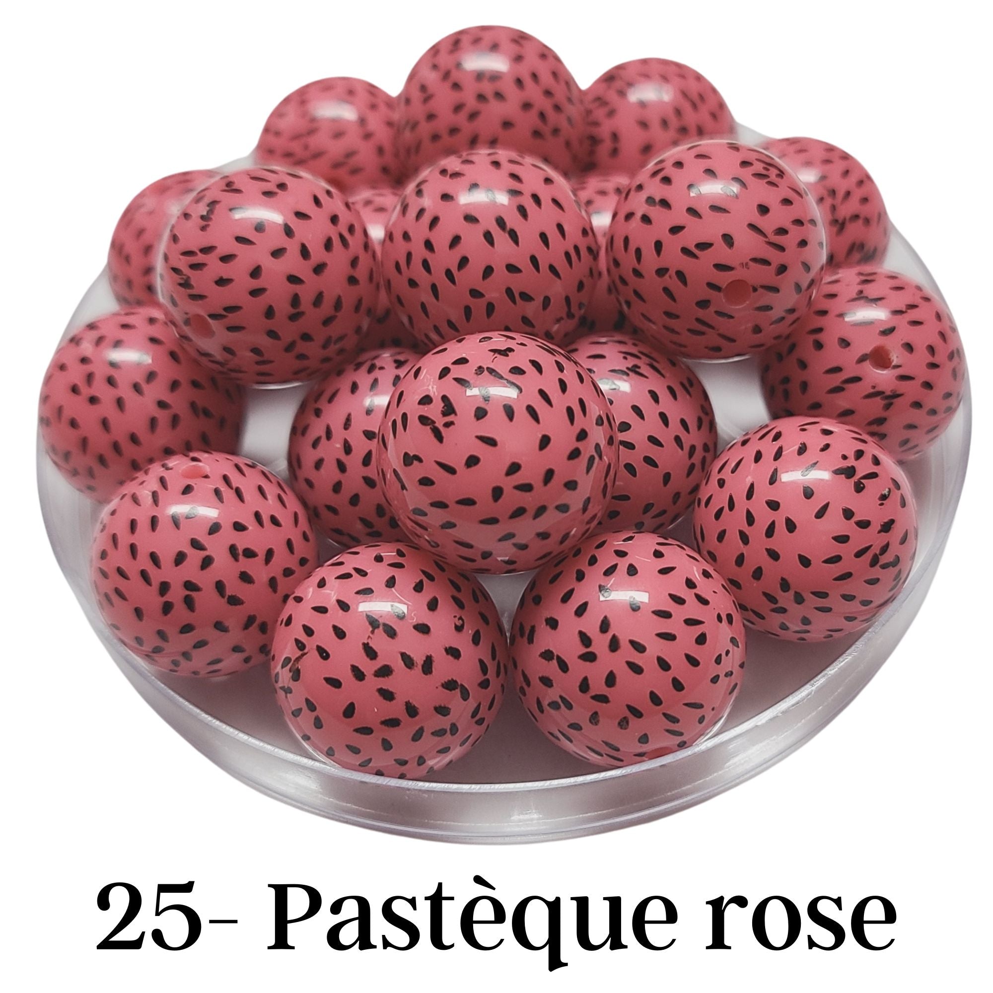 ARTSHOP Boules 20MM n°25 perle acrylique Pastèque rose x10
