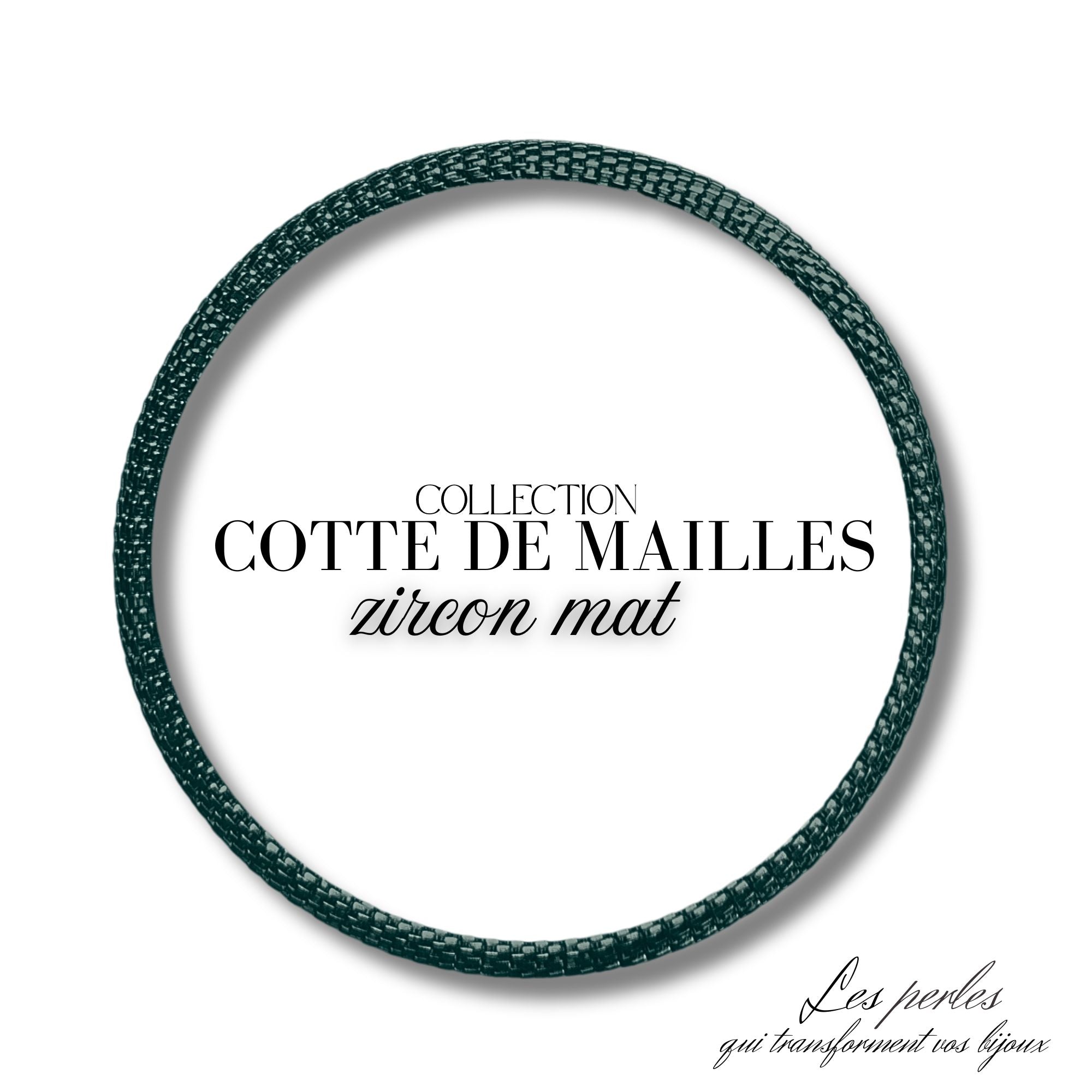 ARTSHOP Cotte de Mailles bracelet élastique zircon mat x1