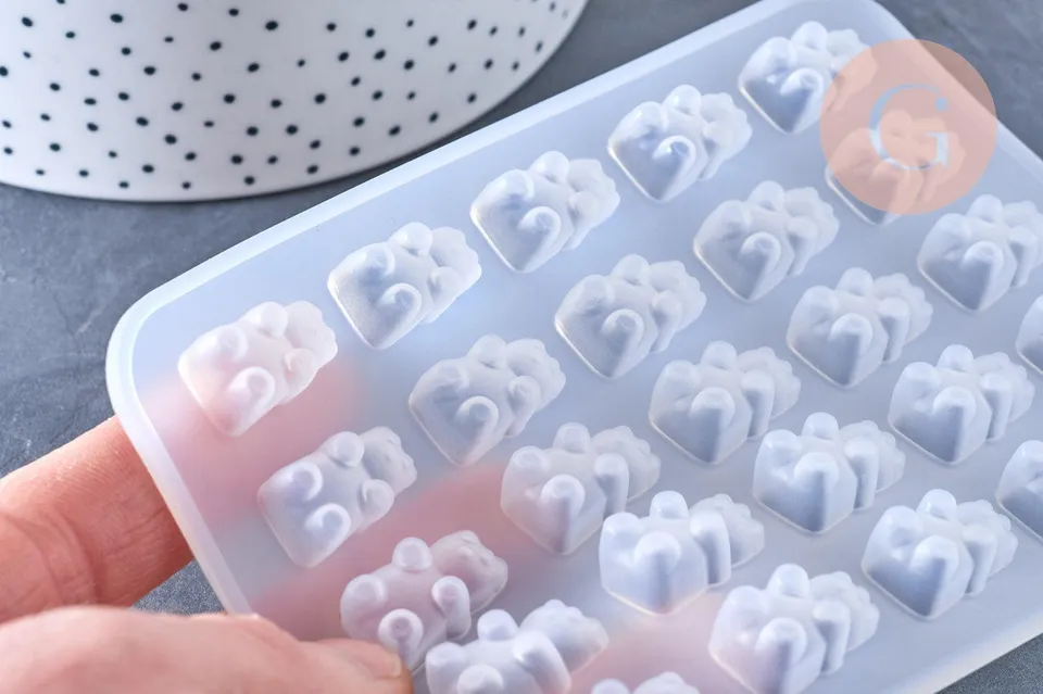 Gingerlily Pâte polymère moule ourson résine 135mm silicone réutilisable