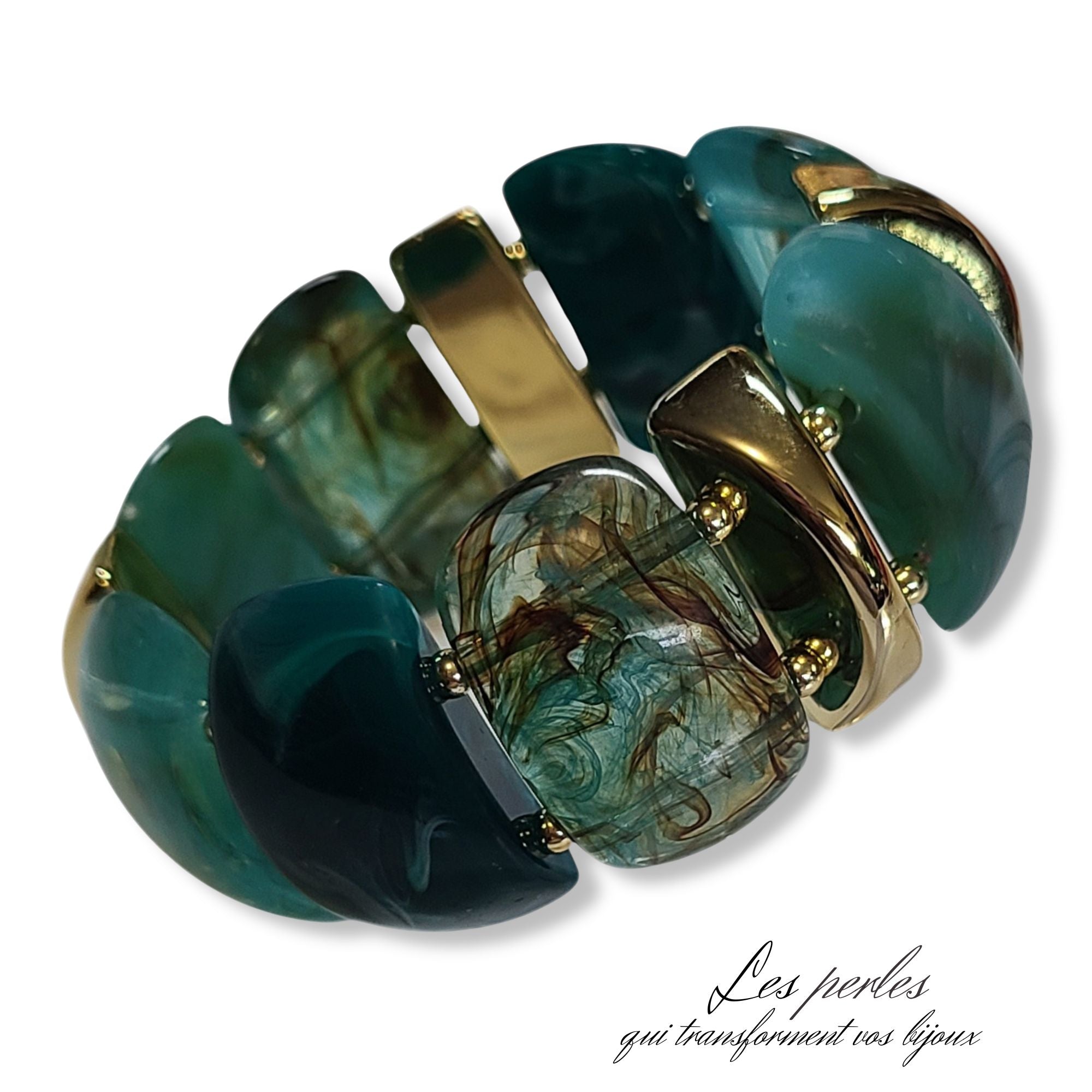 ARTSHOP Chamonyx 39 palet dôme vert d’eau marbré x1