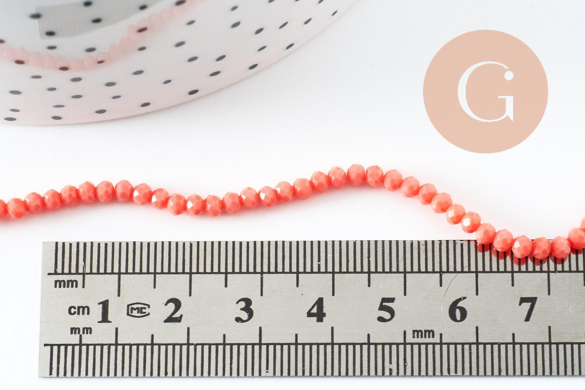 Gingerlily Perles bijoux DIY G9822 abacus cristal rose 41cm