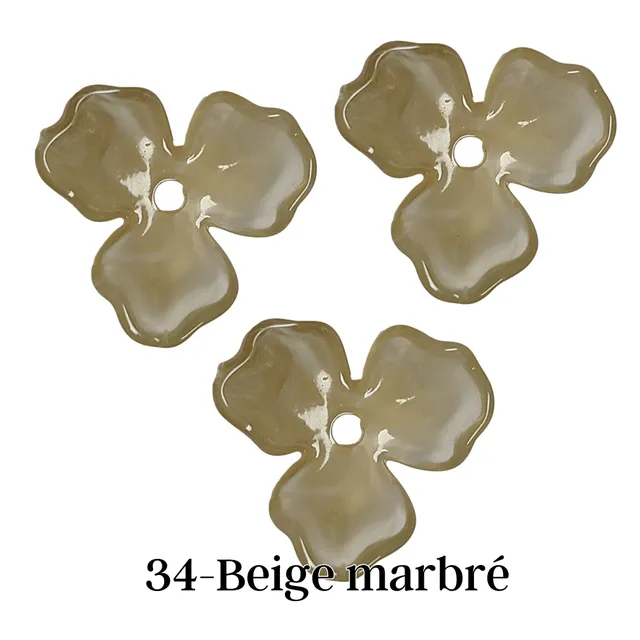 ARTSHOP Flower Power Fleur Beige marbré 20 mm x1