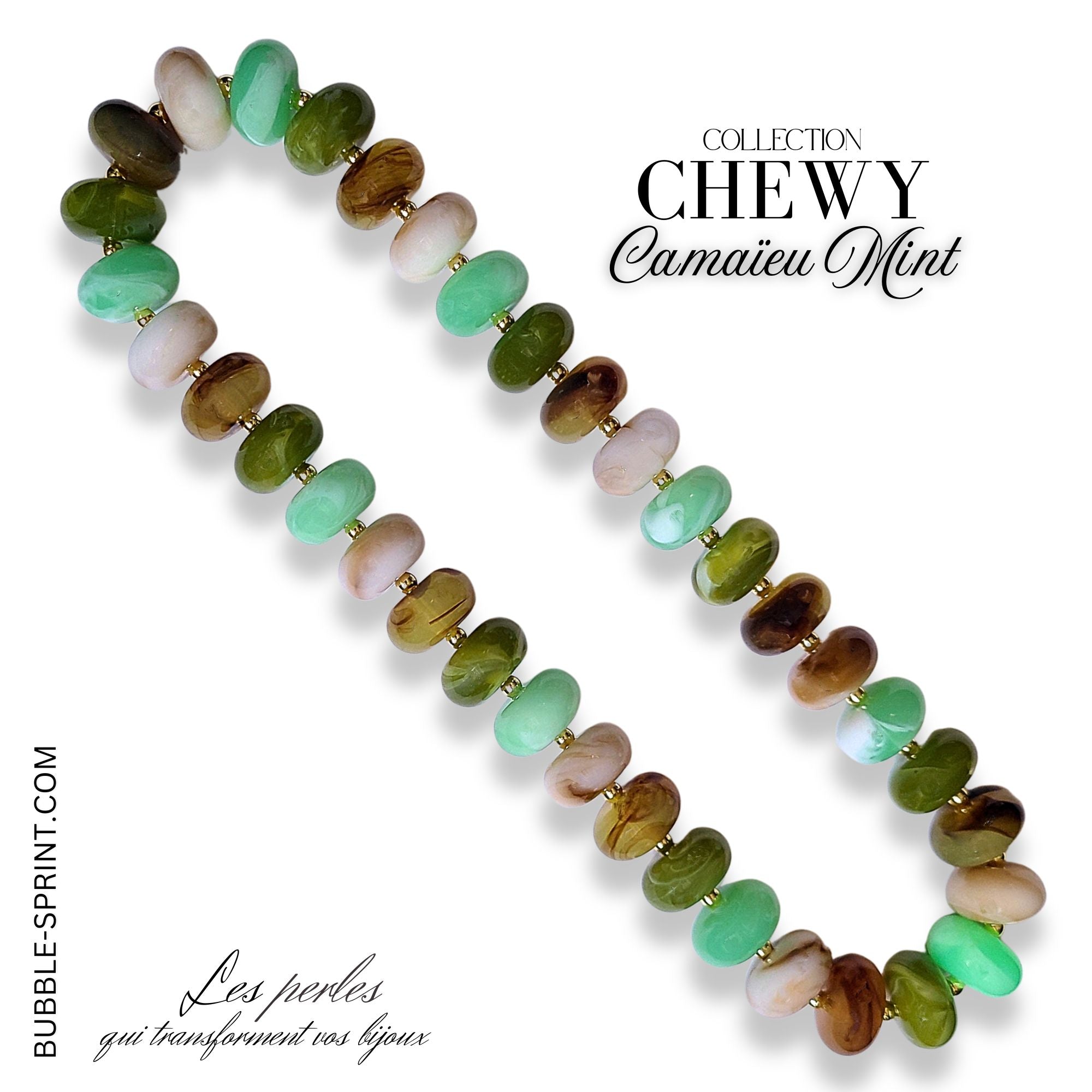 ARTSHOP Chewy collier mint monté 46 cm