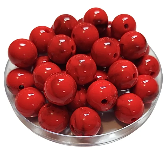 ARTSHOP Boules 245 Rouge marbré perle 16mm x15