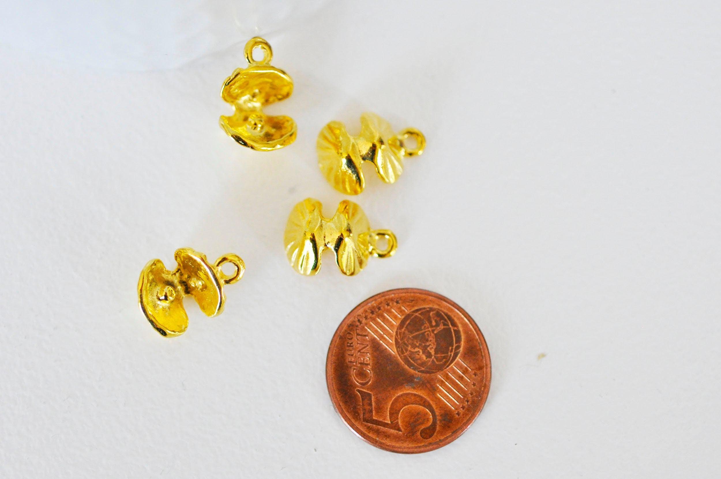 Gingerlily Pendentifs pendentif coquillage doré 15mm x2