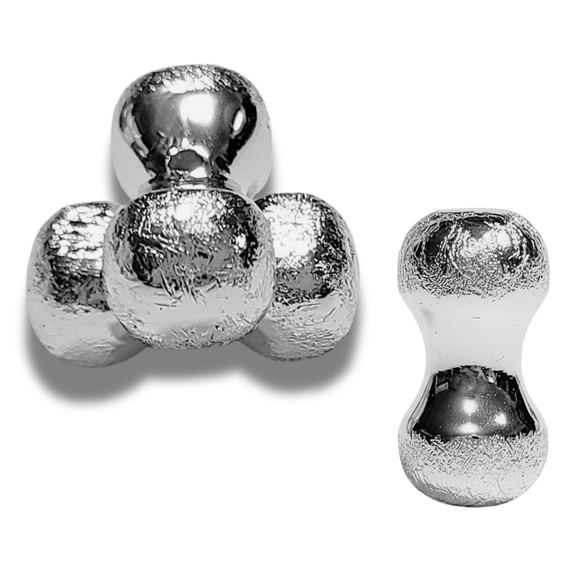 ARTSHOP CCB CCB72A perle cacahuète argent brossée x30