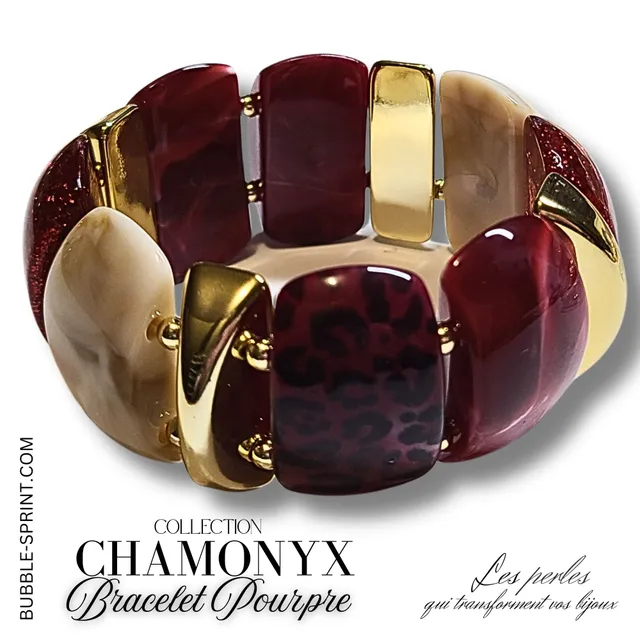 Artshop Chamonyx kit bracelet pourpre palets acrylique