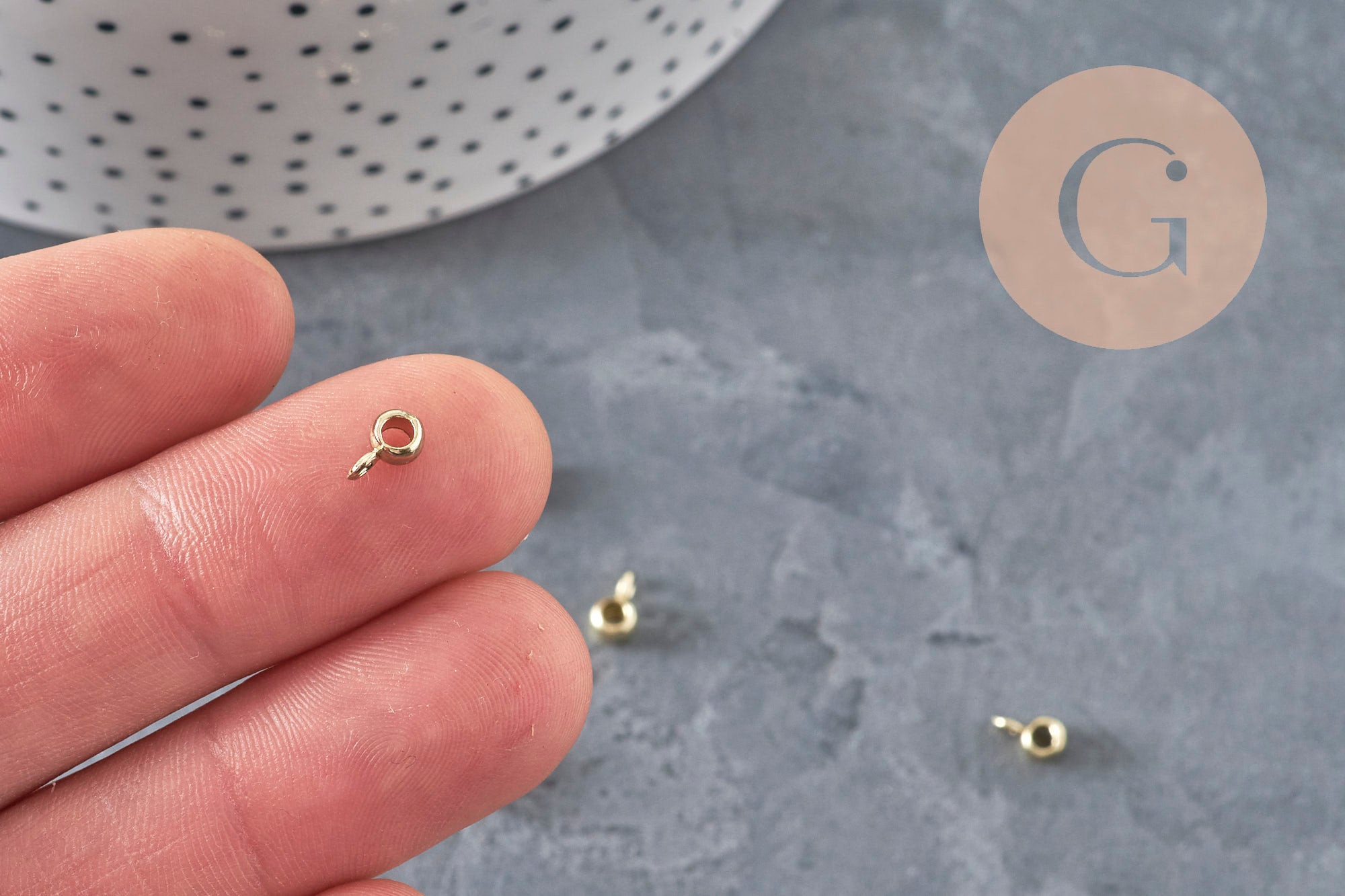 Gingerlily Perles DIY perle bélière zamac doré 6,5mm x10