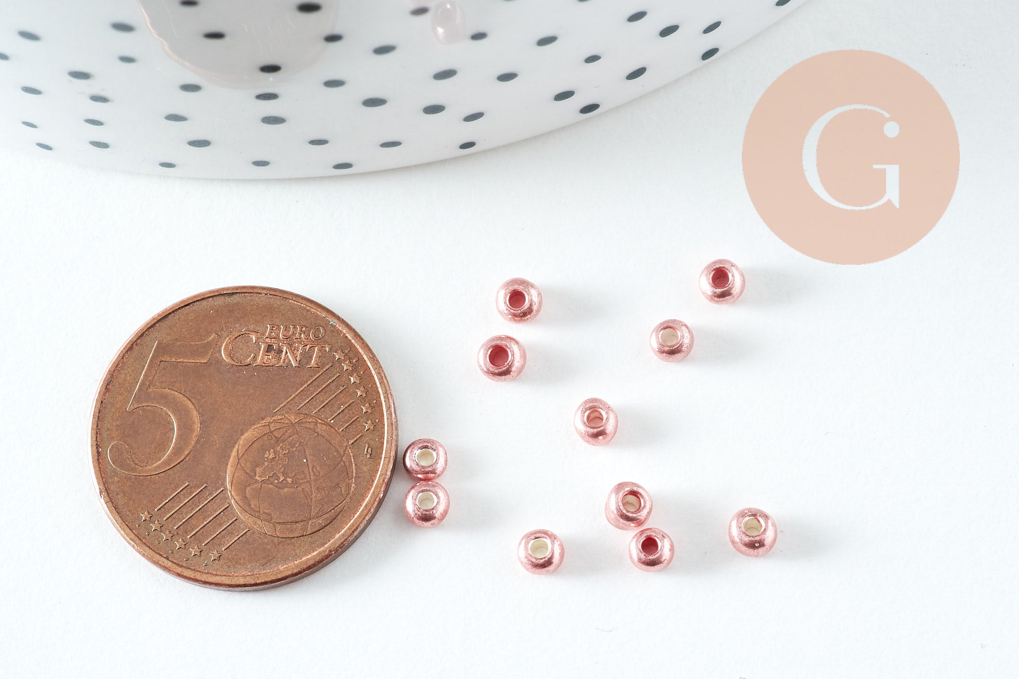 Gingerlily Perles rocaille cuivre métallisé 3mm 10g