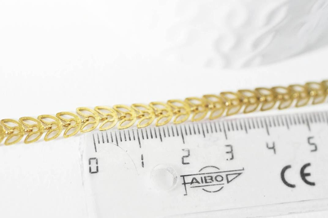 Gingerlily Chaîne G1278 chevron laiton brut 6mm 1m