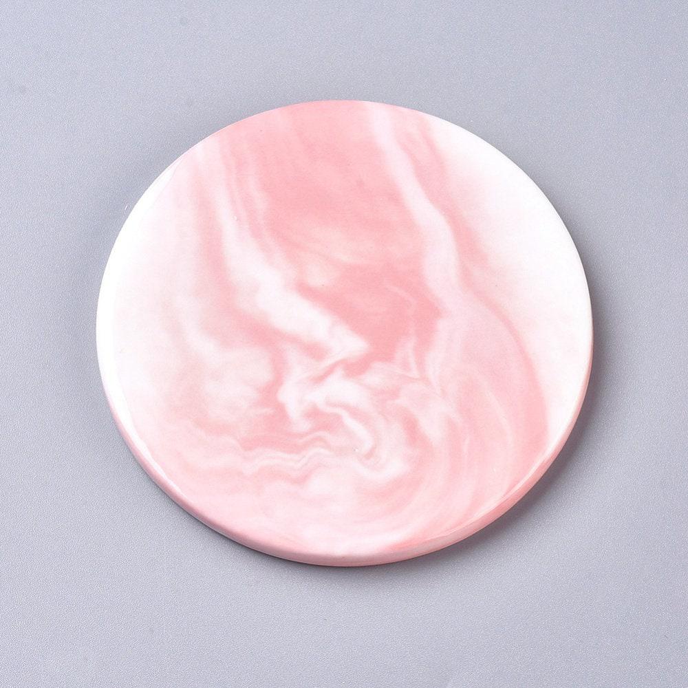 Gingerlily G5094 plateau rond porcelaine marbre rose 9,6cm x1