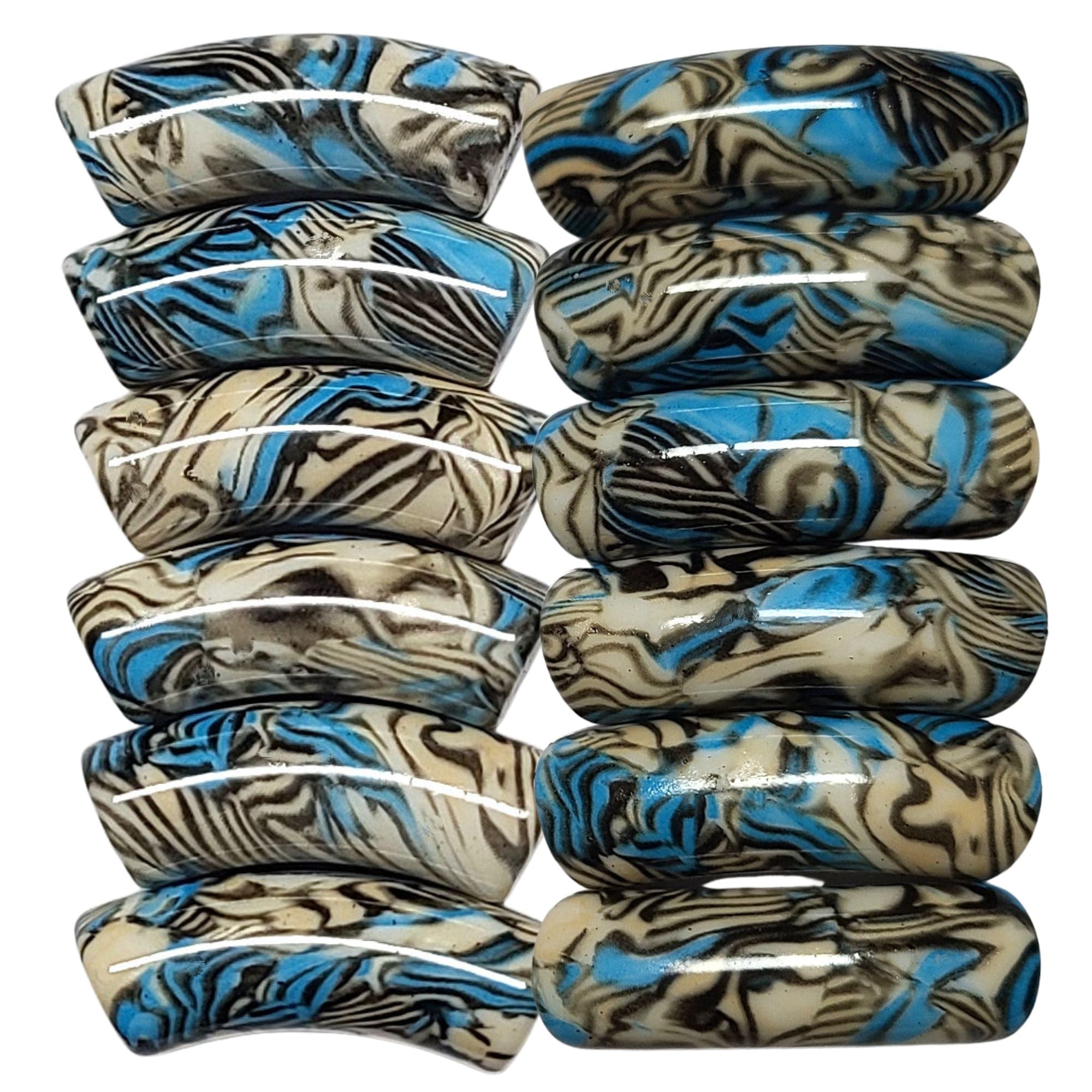 ARTSHOP Tubes DESIGN 1040 tube motif ondulé bleu x6