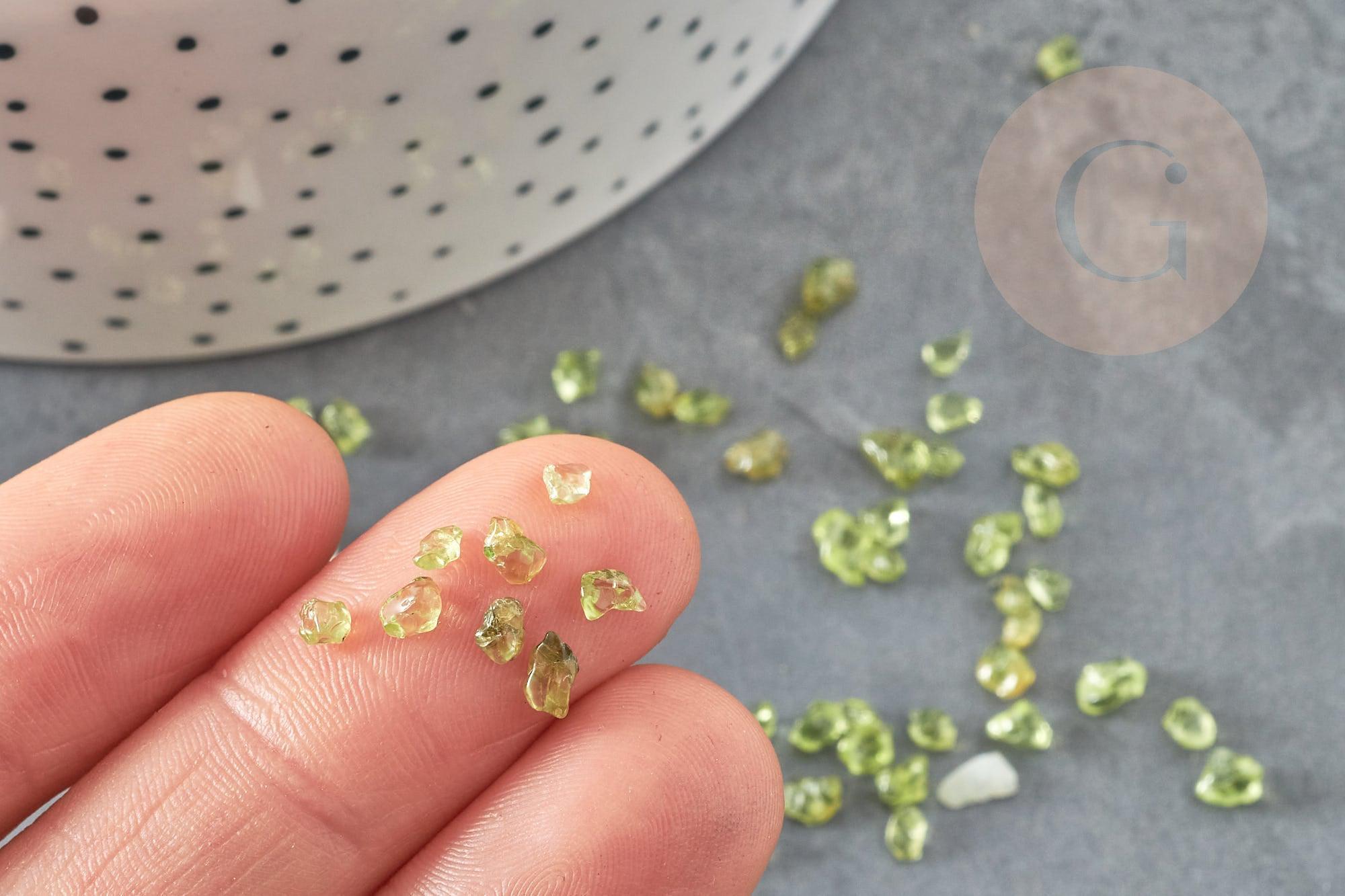 Gingerlily Quartz olive G3501 chips pierre 2-6mm 20g