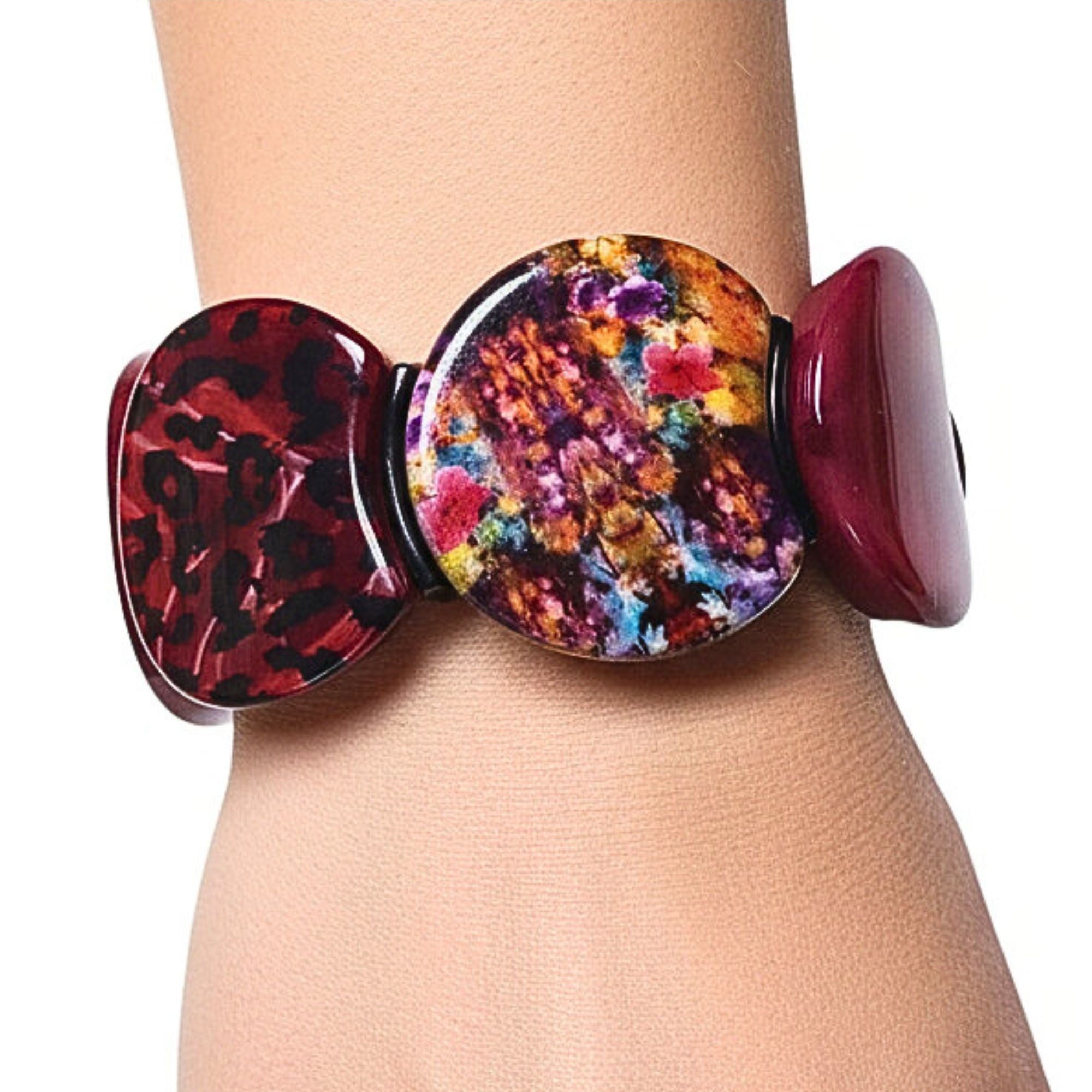 ARTSHOP Kit Moon Léopard bordeaux kit bracelet sans aiguille