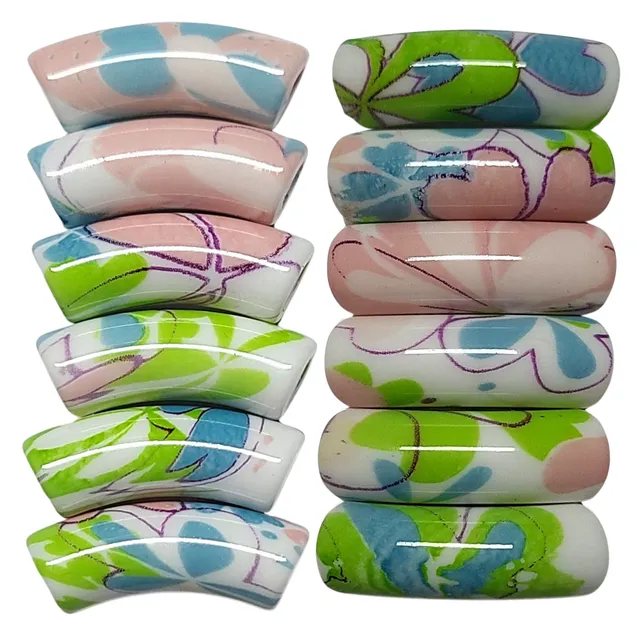 ARTSHOP Tubes DESIGN 1001 tube incurvé fleurs 12MM x6